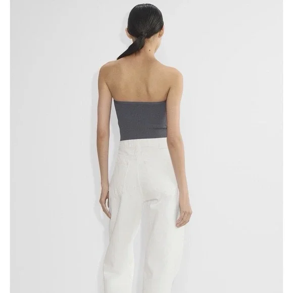 Aritzia Babaton Sculpt Knit Sweetheart Tube Top Blue Small - Picture 6 of 6